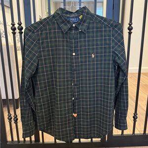 Polo by Ralph Lauren Boys Green Plaid Shirt